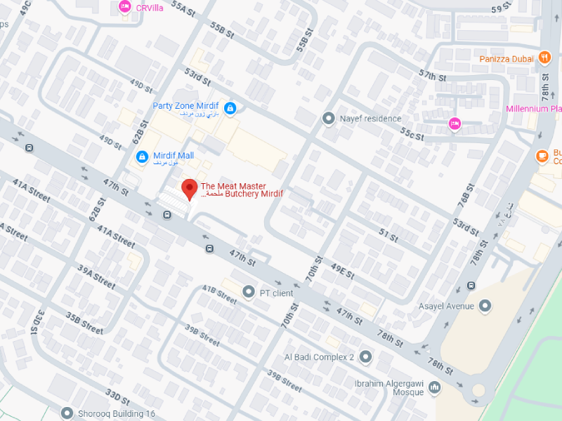 The Meat Master Butchery Mirdiff store location map