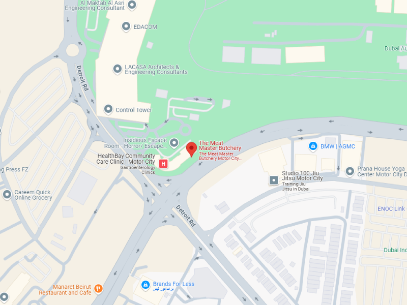 The Meat Master Butchery Motor City store location map